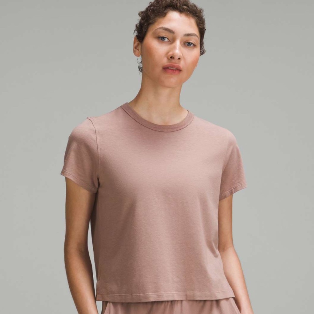 Lululemon Classic-Fit Cotton-Blend T-Shirt Twilight Rose, 4